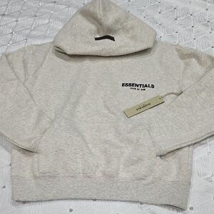 Essentials Men's Light Gray Hoodie Sweater